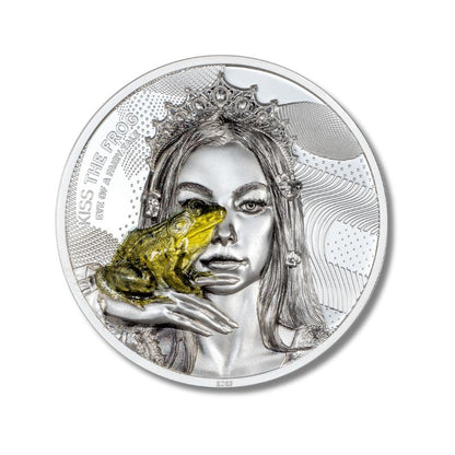 2023 Cook Islands Eye of a Fairytale Kiss the Frog 2oz Silver Proof Coin