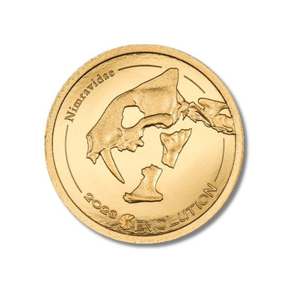 2023 Mongolia Evolution of Life Golden Nimravidae 1/2g Gold Proof Coin