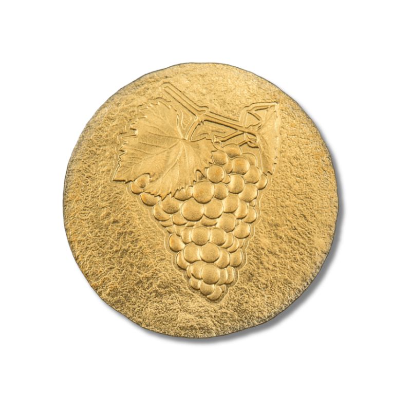 2023 Cook Islands Ancient Greece Wine Grapes Naxos 1/2g Gold Silk Finish Coin