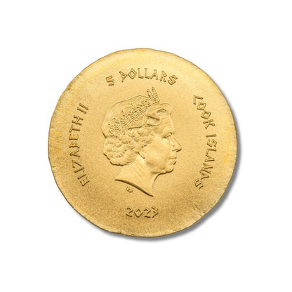 2023 Cook Islands Ancient Greece Wine Grapes Naxos 1/2g Gold Silk Finish Coin