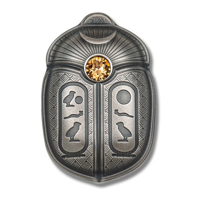 2023 Palau Scarab Cheops 1oz Silver Antiqued Shaped Coin