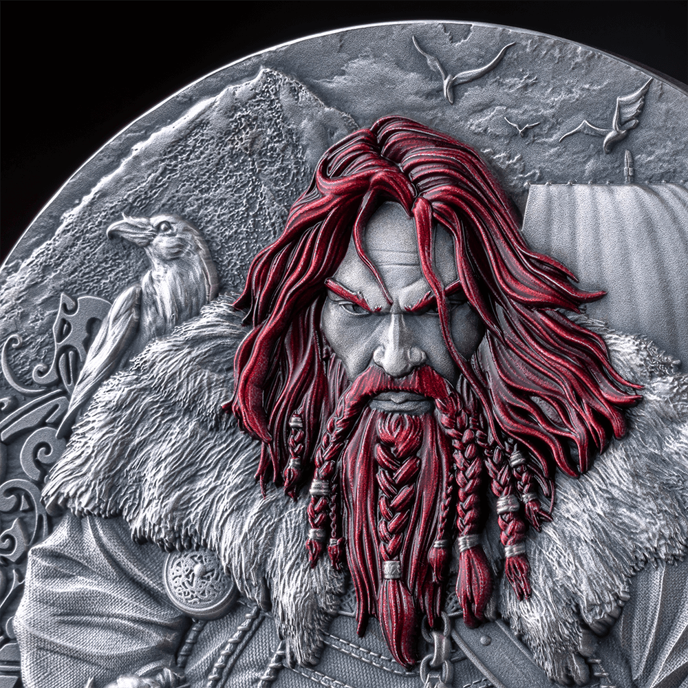 The Way To Valhalla: Erik the Red 2oz .999 High Relief Silver Coin