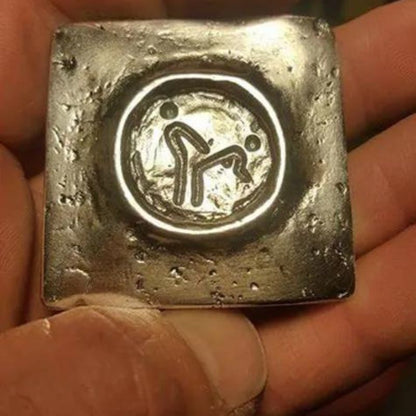 Wad Catcher Hand Poured Silver Bar by BarrelyLiving, a unique tribute to shooting sports and fitness.