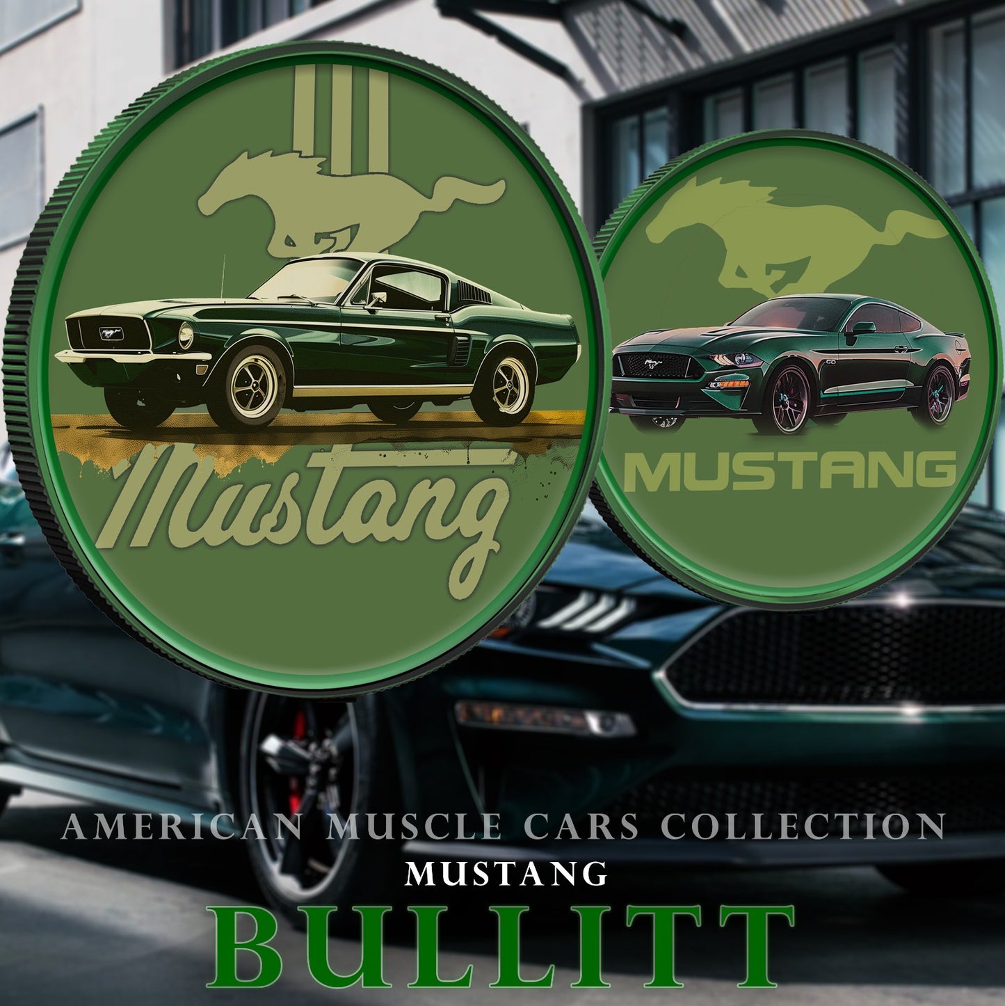 2024 Mustangs Past and Present Muscle Cars of America 1oz .999 Silver Round