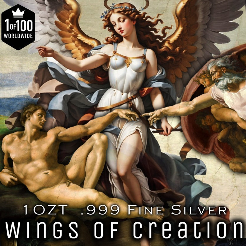 2024 Silver Eagle Colorized Wings of Creation 1oz .999 Silver