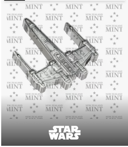 Star Wars X-Wing Starfighter 3oz Silver Shaped Coin