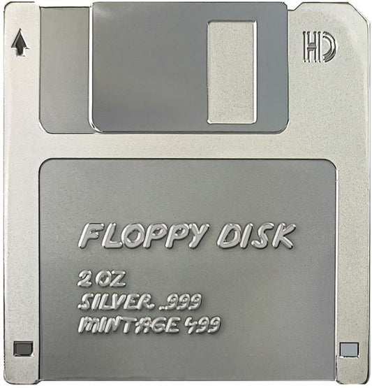 2 oz Floppy Disk BU Version Series: .999 Silver Coin