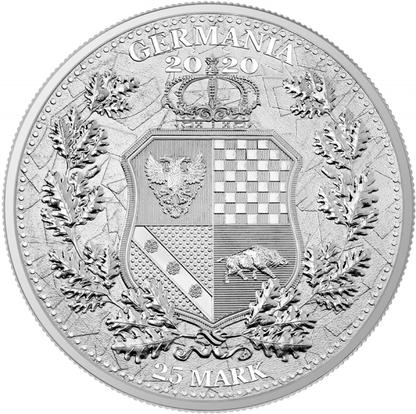 Germania 2020 10 Mark Allegories Italia  Germania  2 Oz 9999 Silver Coin