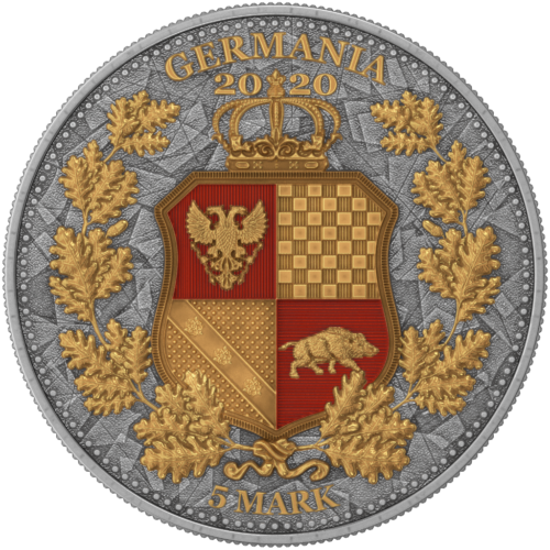 Germania 2020 5 Mark Italia and Germania  Antique Finish 1 Oz Silver Coin