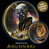 2024 Silver Eagle "The Anunnaki" 1oz .999 Silver Coin Colorized Gold Gilded