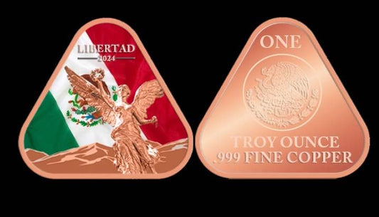 2024 MEXICO LIBERTAD TRIBUTE COPPER 1 OUNCE COLORIZED PRESALE