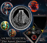 Boxed Set of 5 Aztec Shadows Colorized .999 Silver Medals 5oz total and Box