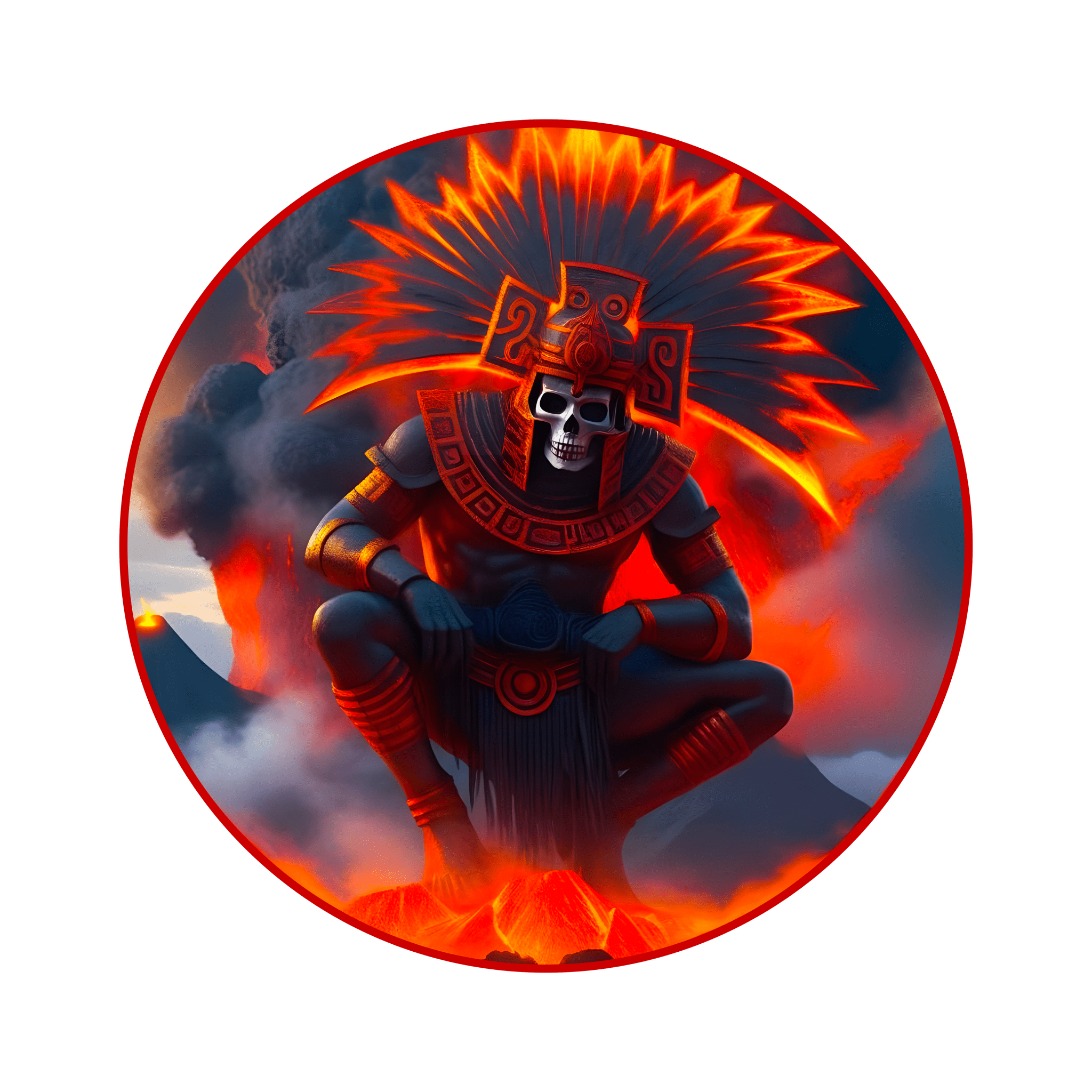 Boxed Set of 5 Aztec Shadows Colorized .999 Silver Medals 5oz total and Box - Captain’s Chest Bullion