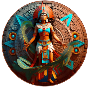 Boxed Set of 5 Aztec Shadows Colorized .999 Silver Medals 5oz total and Box - Captain’s Chest Bullion