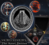 Boxed Set of 5 Aztec Shadows Colorized .999 Silver Medals 5oz total and Box - Captain’s Chest Bullion