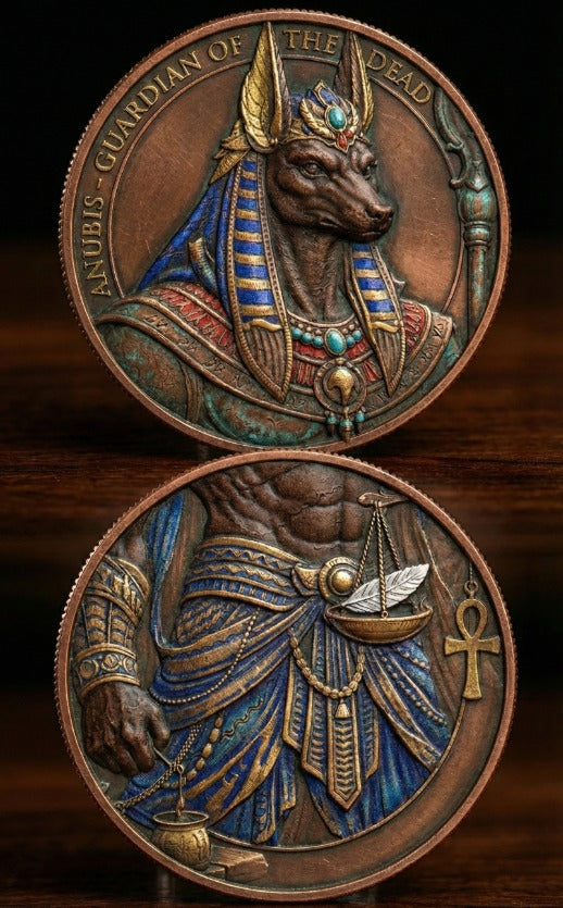 2026 2-1oz AVDP Infinity Medals "Anubis" .999 Fine Copper Colorized