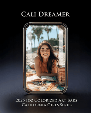 Cali Girls Song Bar Series "Cali Dreamer" 1oz .999 Fine Silver Color Art Bar - Captain’s Chest Bullion