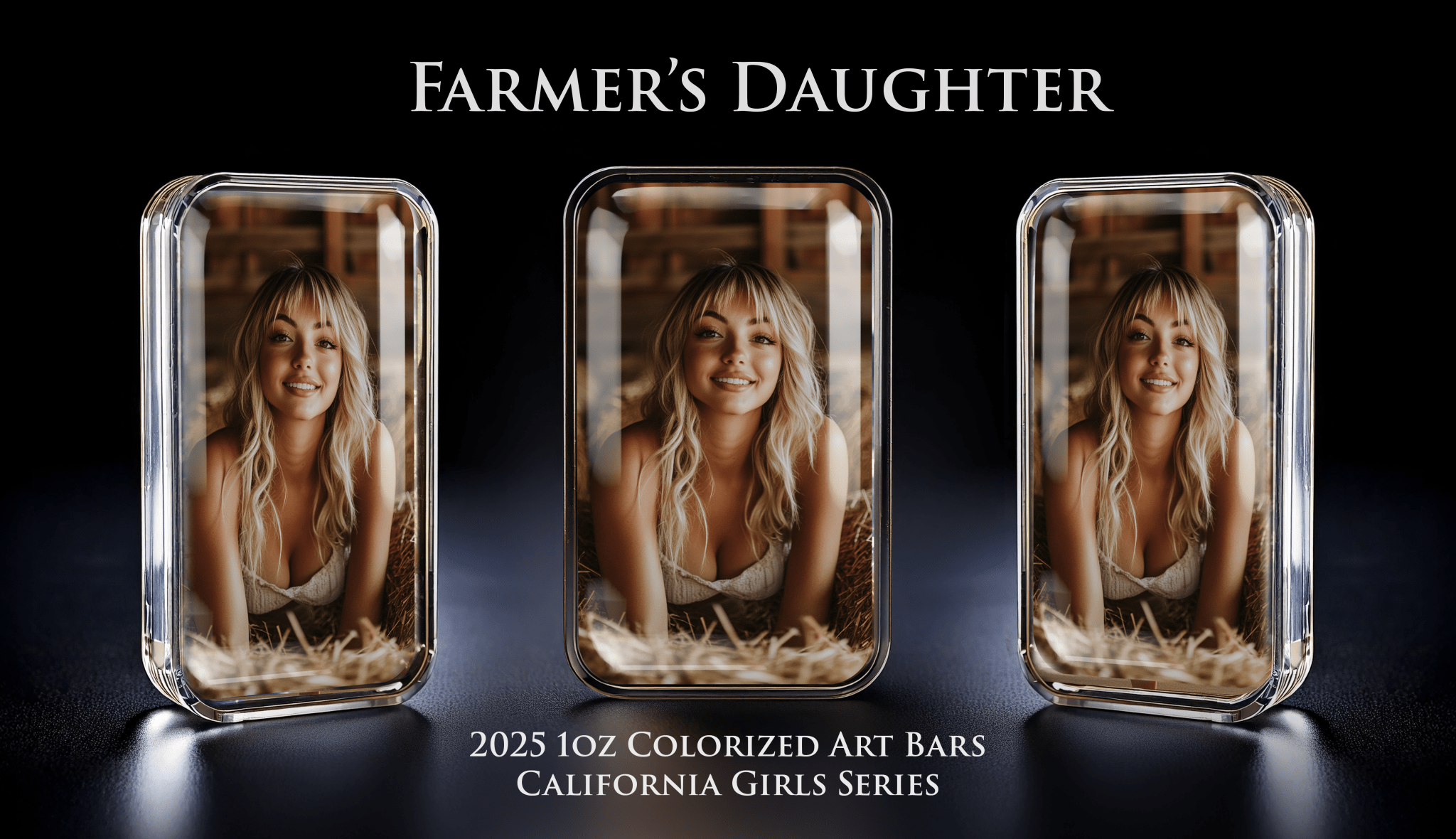 Cali Girls Song Bar Series "Midwest Farmers Daughter" 1oz .999 Fine Silver Color Art Bar - Captain’s Chest Bullion