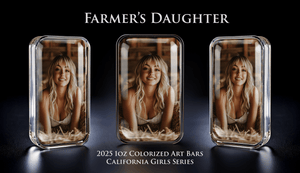 Cali Girls Song Bar Series "Midwest Farmers Daughter" 1oz .999 Fine Silver Color Art Bar - Captain’s Chest Bullion