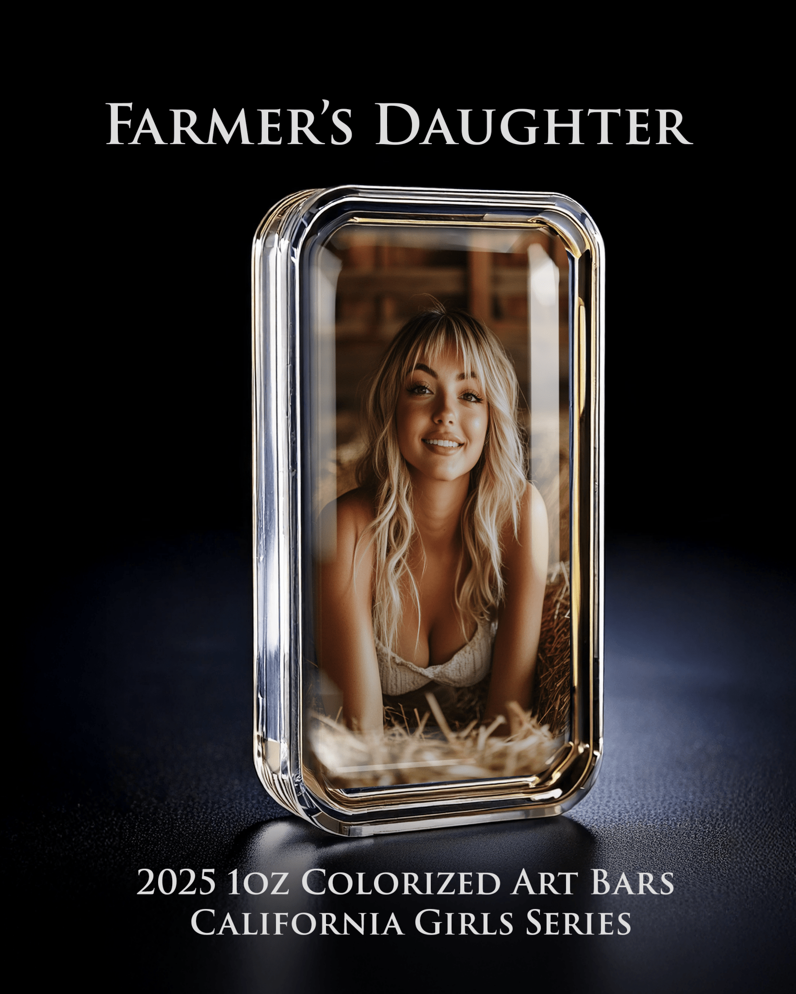 Cali Girls Song Bar Series "Midwest Farmers Daughter" 1oz .999 Fine Silver Color Art Bar - Captain’s Chest Bullion