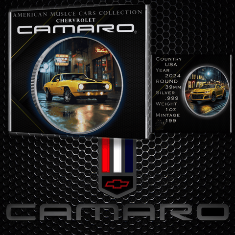 2024 Camaros Past and Present Muscle Cars of America 1oz .999 Silver Round