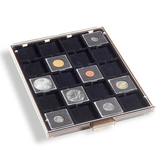 Coin Box with 20 Square Compartments up to 2"