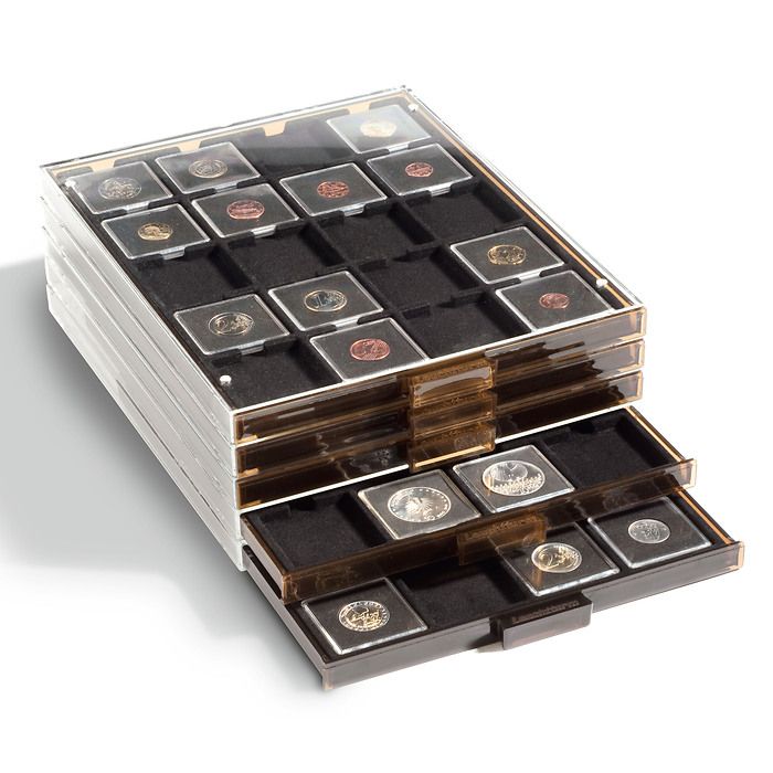 Coin Box with 20 Square Compartments up to 2"