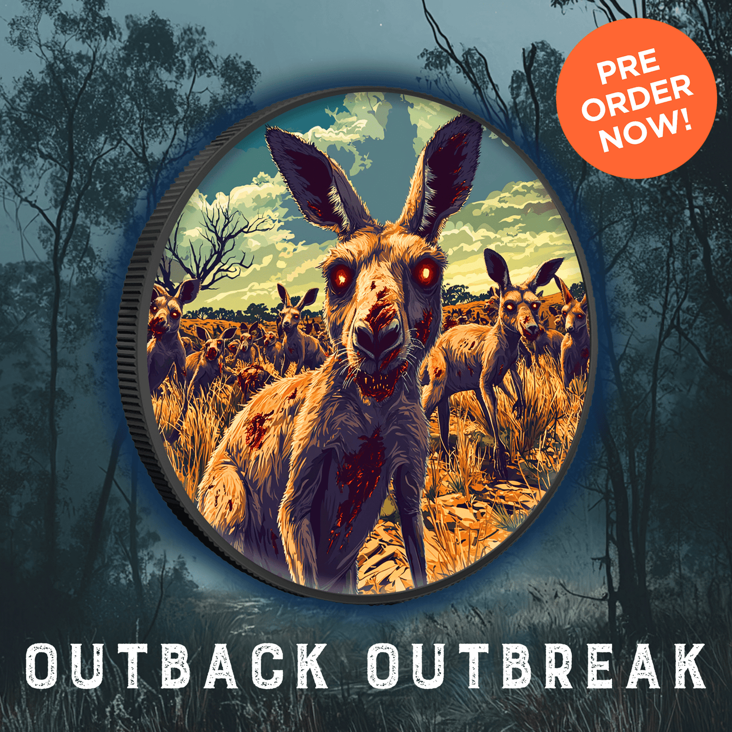 2024 Australia 1oz .999 Colorized Outback Outbreak Silver Coin Presale