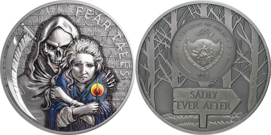 Little match girl fear tales 2 oz silver coin 10 palau 2020