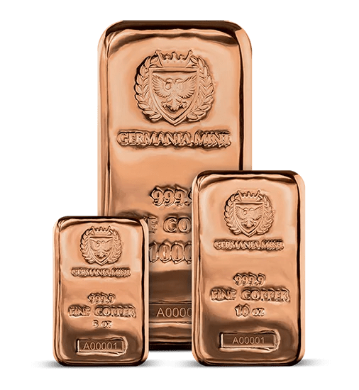 2024 Germania Mint -5oz Copper Cu 999.9 Cast Bar Sealed