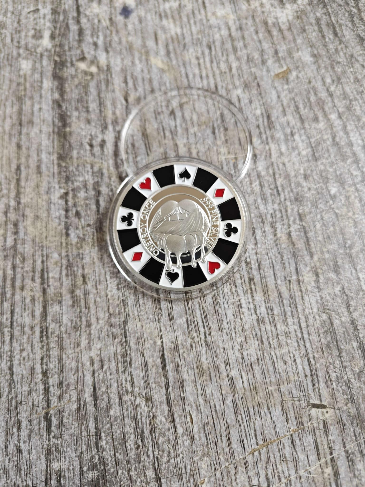 Sexy Salvation Poker Chip Series "Shark" Bullion and Colorized .999 Silver Medals