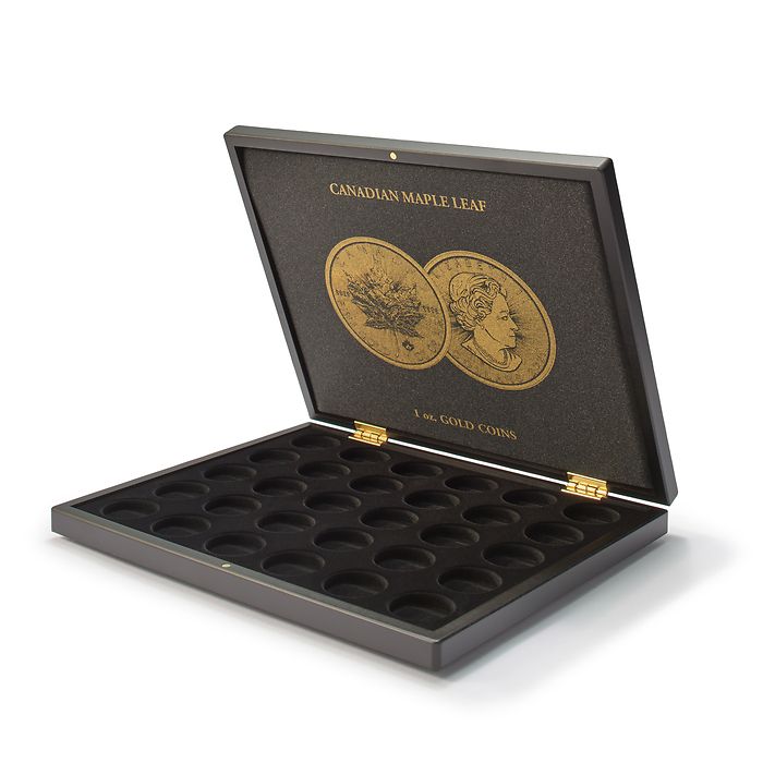 Display Coin Case for 30 Maple Leaf 1 oz. Gold Coins in Capsules ...