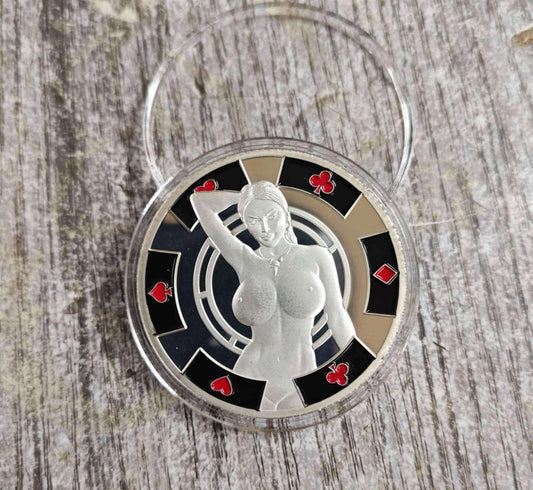 Sexy Salvation Poker Chip Series "Big Stack" Bullion and Colorized .999 Silver Medals