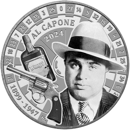 2024 Liberia Al Capone 1 Oz Silver Coin Captain S Chest Bullion   FLmFu05w 