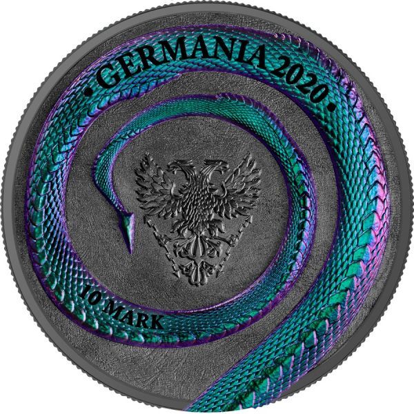 Germania 2020 10 Mark  Fafnir  2 Oz High Relief Silver Coin