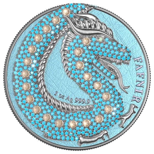 Germania 2020 2 by 5 Mark  Fafnir Set №1 ig Dots 2 by 1 Oz Silver Coins