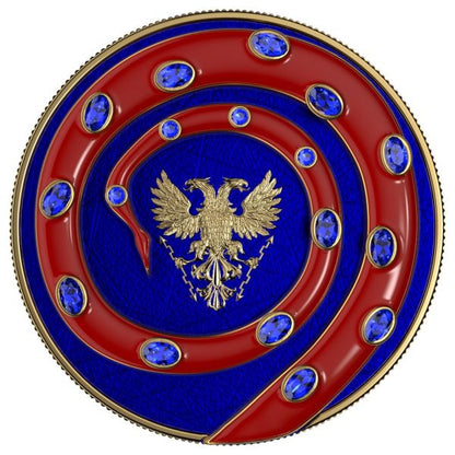 Germania 2020 2 by 5 Mark Fafnir Set  Blue and Red 2 by 1 Oz Silver Coins