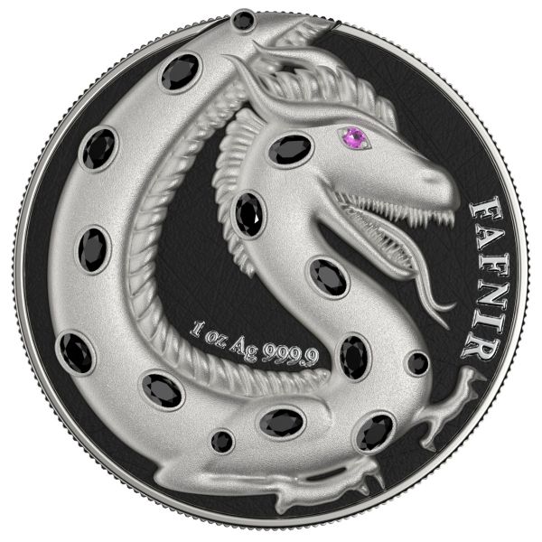 Germania 2020 2 by 5 Mark Fafnir Set  Silver Gloss and Silver Matt 2 by 1 Oz Silver Coins