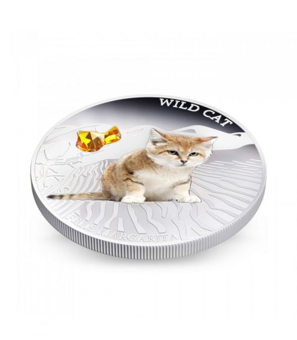 Fiji 2013 2 Dollar Dogs and Cats Cat Felis Margarita 1oz Silver Coin