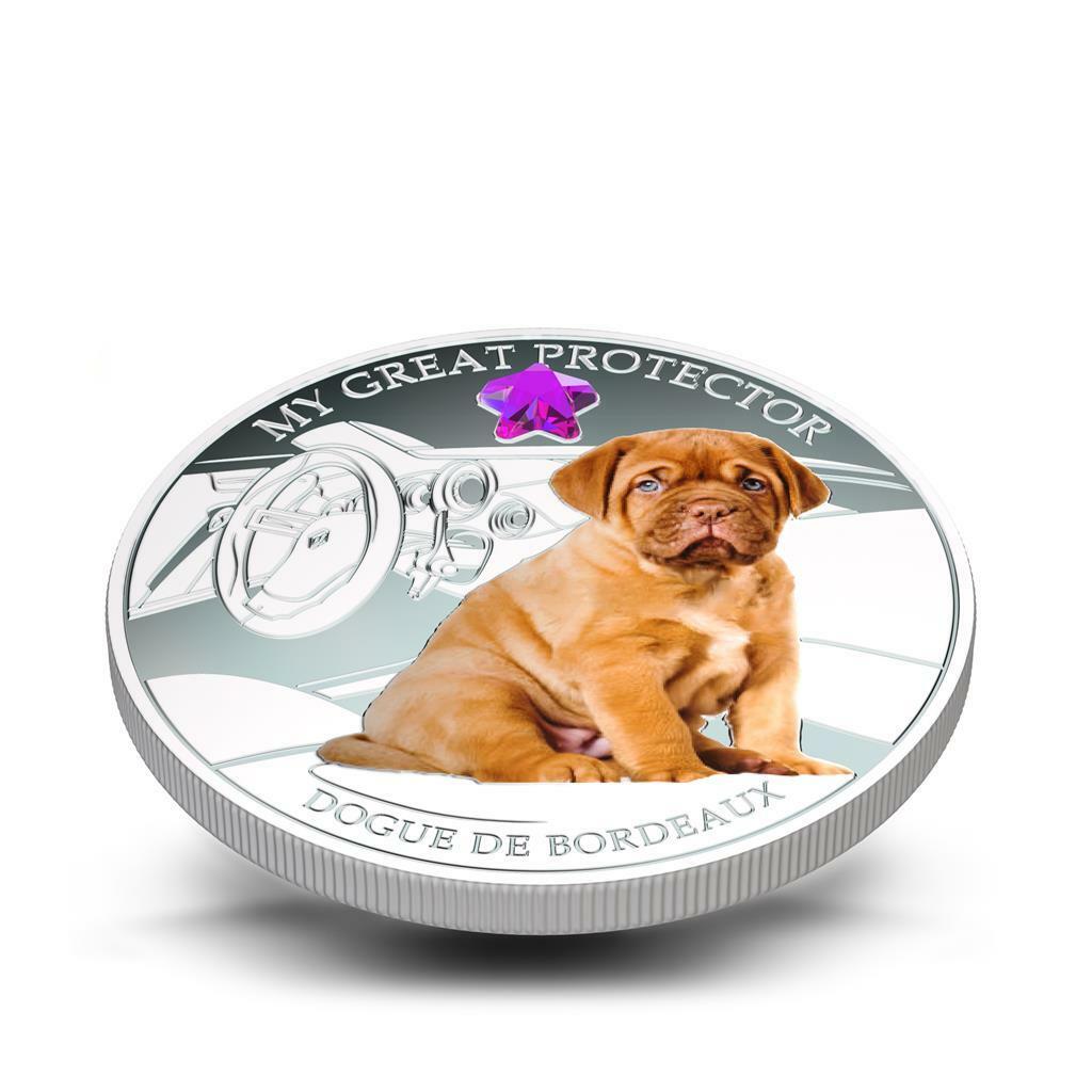 Fiji 2013 2 Dollar Dogs and Cats Dogue De Bordeaux 1oz Silver Coin
