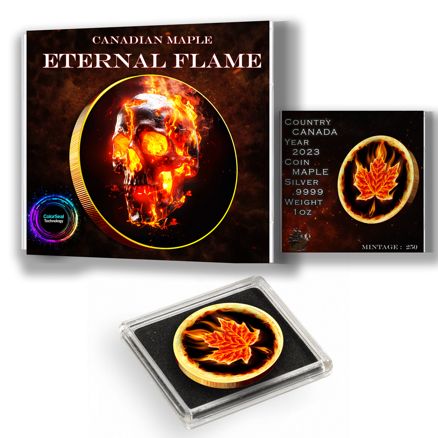 2024 Canada Maple 1oz .9999 Silver Coin "The Eternal Flame" Presale