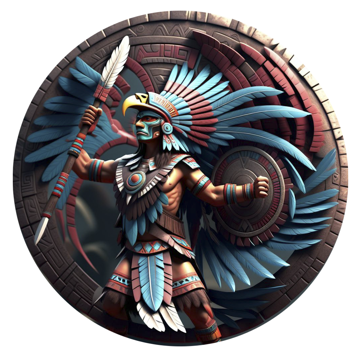 Aztec Shadows 2nd in Series God of War Colorized Round Presale