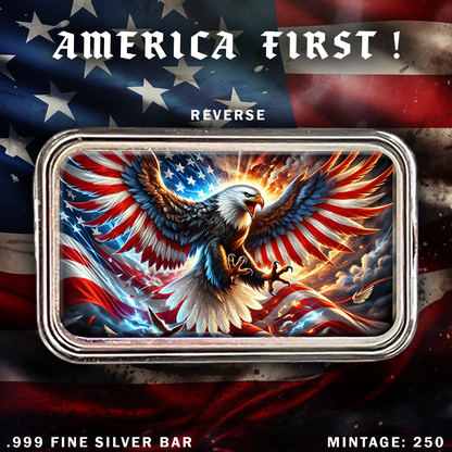 2025 Patriot America First 1oz Bullion Bar .999 Fine Silver