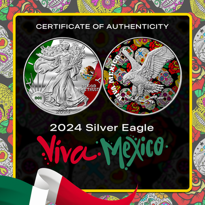 2023&2024 Mexico & U.S. Mexican Pride 2 x 1 oz Silver Coin Set