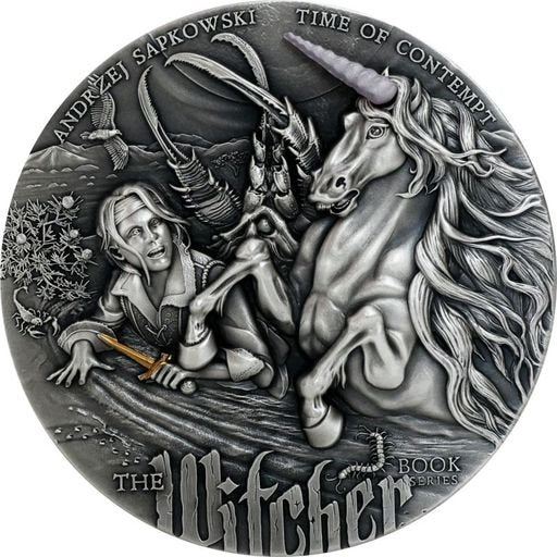 2024 Niue The Witcher Book Series: Time of Contempt  2 oz Silver Coin