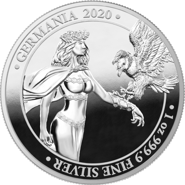 Germania 2020 5 Mark  Germania Proof 1 Oz 999.9 Silver Proof Coin