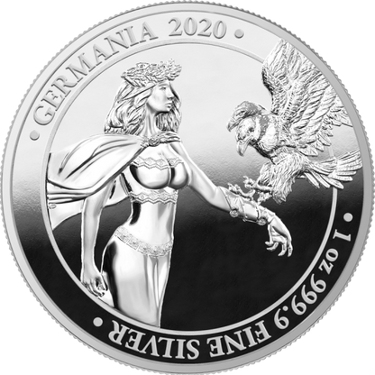 Germania 2020 5 Mark  Germania Proof 1 Oz 999.9 Silver Proof Coin