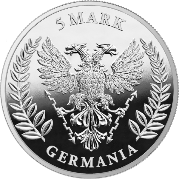 Germania 2020 5 Mark  Germania Proof 1 Oz 999.9 Silver Proof Coin