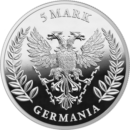 Germania 2020 5 Mark  Germania Proof 1 Oz 999.9 Silver Proof Coin