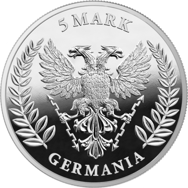 Germania 2020 5 Mark  Germania Proof 1 Oz 999.9 Silver Proof Coin